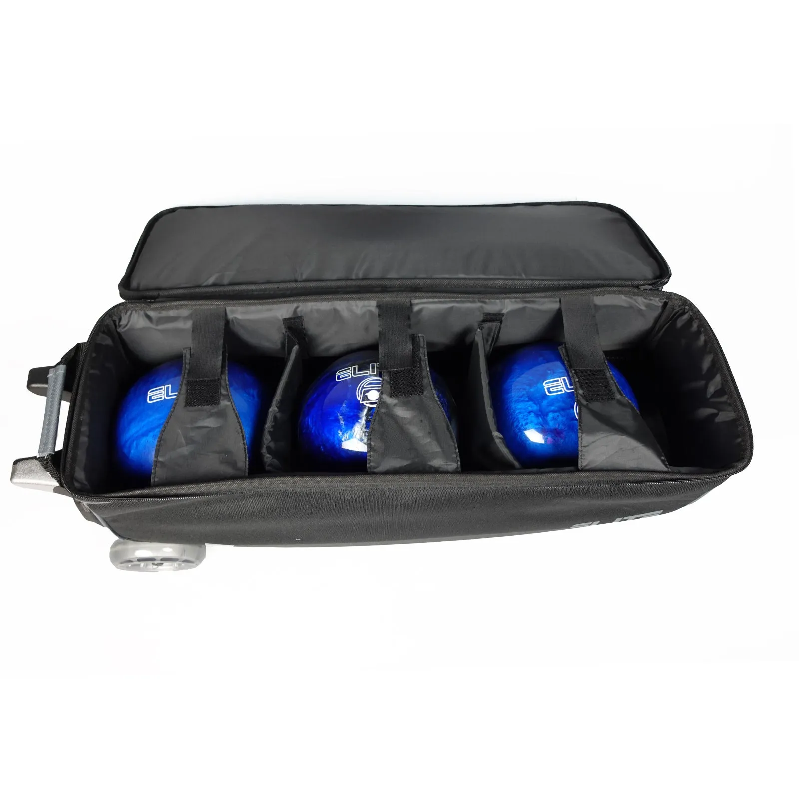 Elite Basic Triple Roller Charcoal Bowling Bag