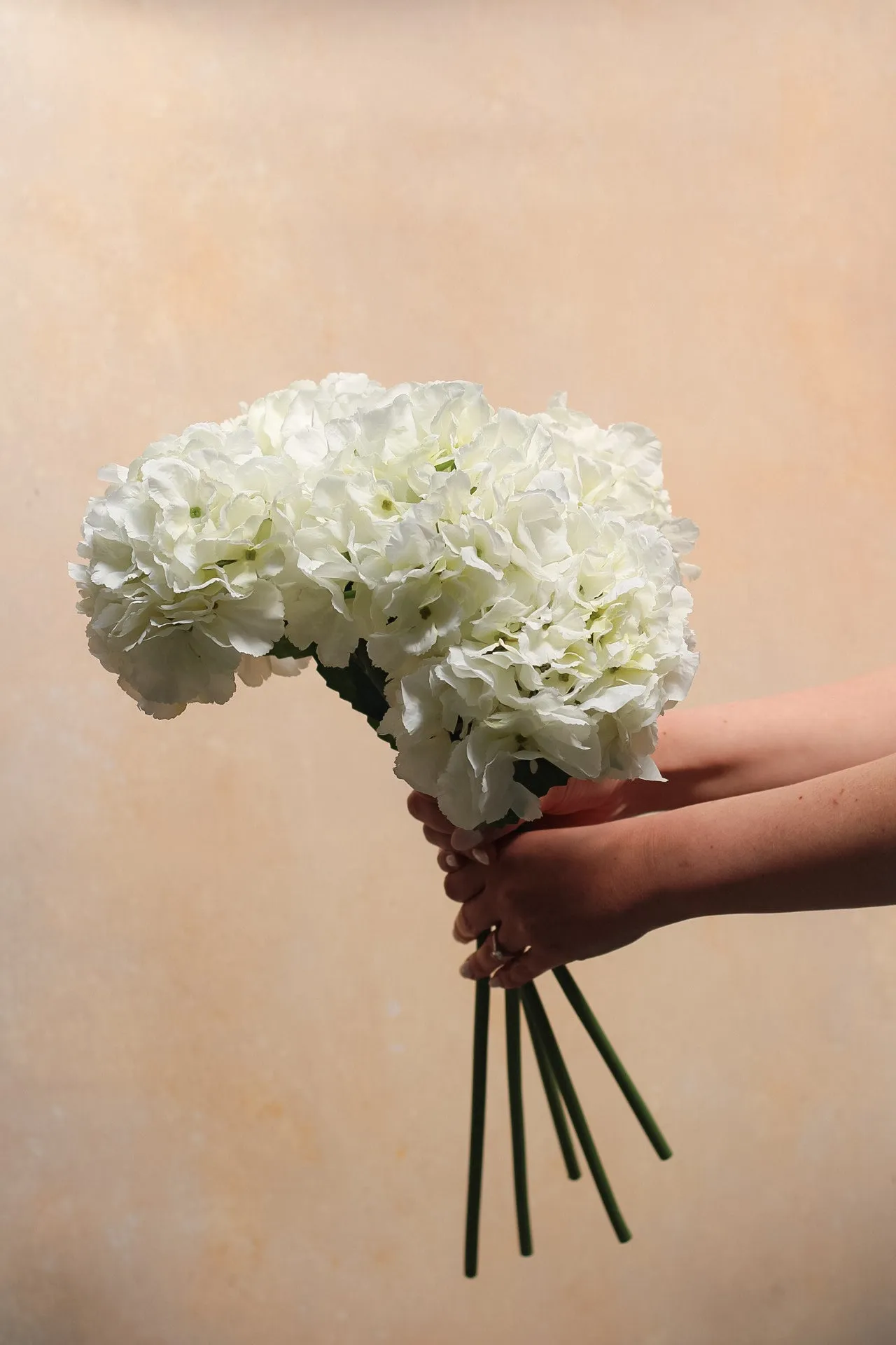 Faux Ivory Hydrangea Stem