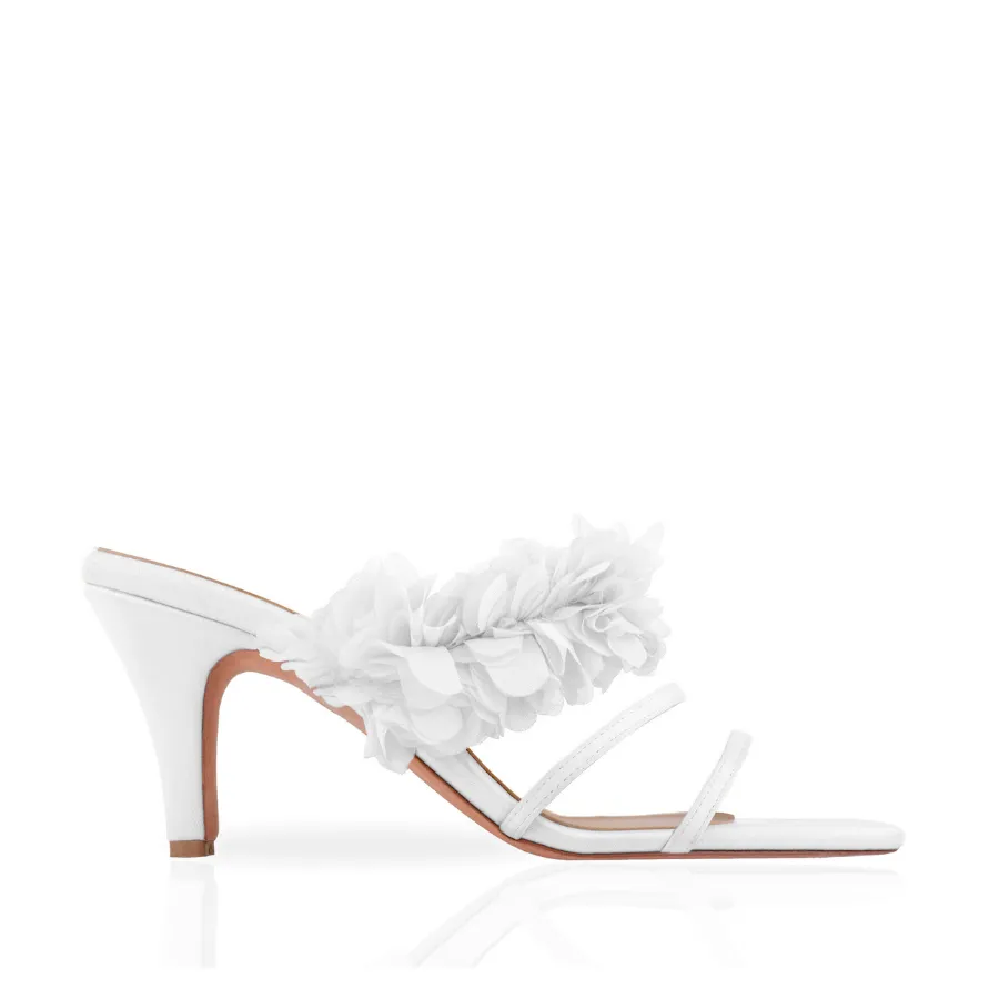 FLORA WHITE MULES