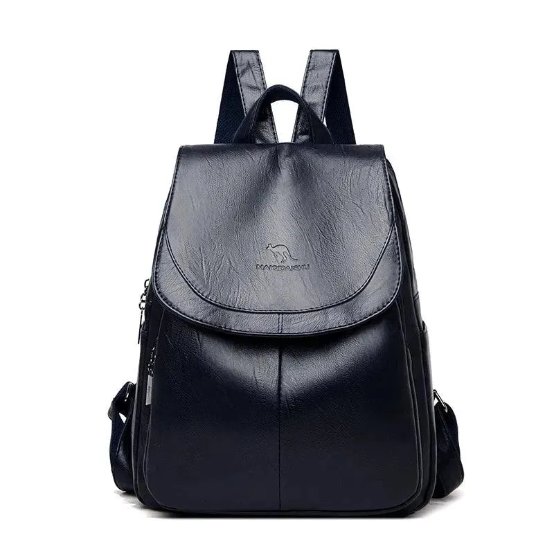 High Quality Soft Leather Women's Backpack