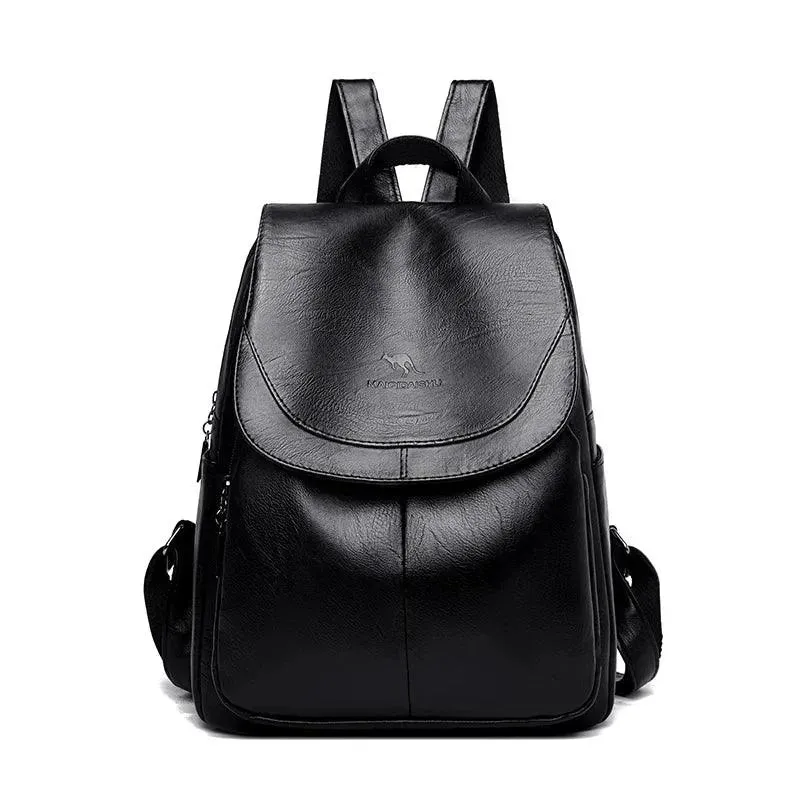 High Quality Soft Leather Women's Backpack