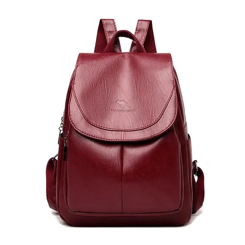 High Quality Soft Leather Women's Backpack