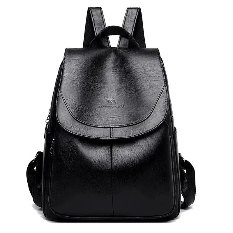 High Quality Soft Leather Women's Backpack