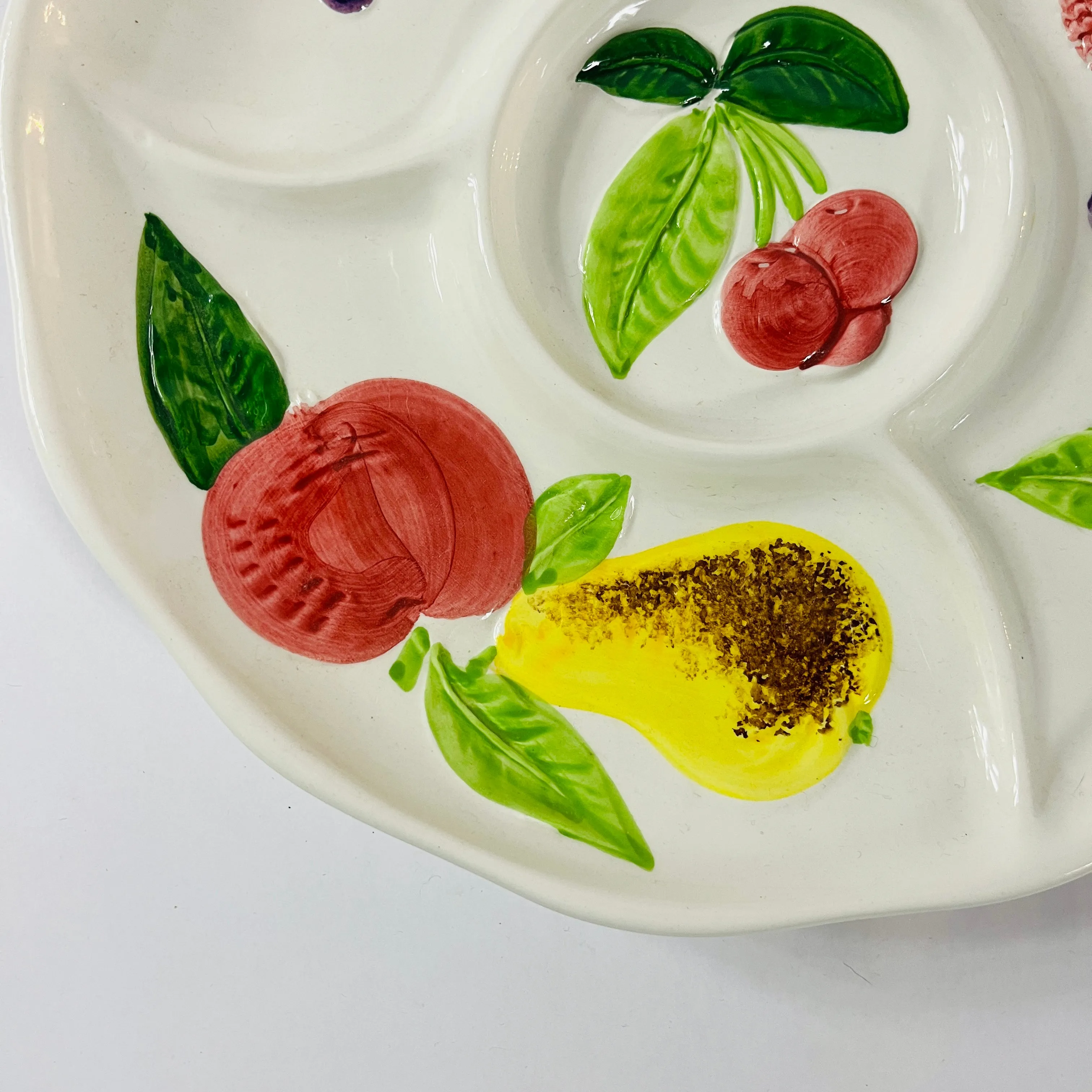 Italian Ceramic Fruit-Themed Serving Platter