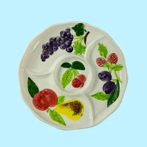 Italian Ceramic Fruit-Themed Serving Platter