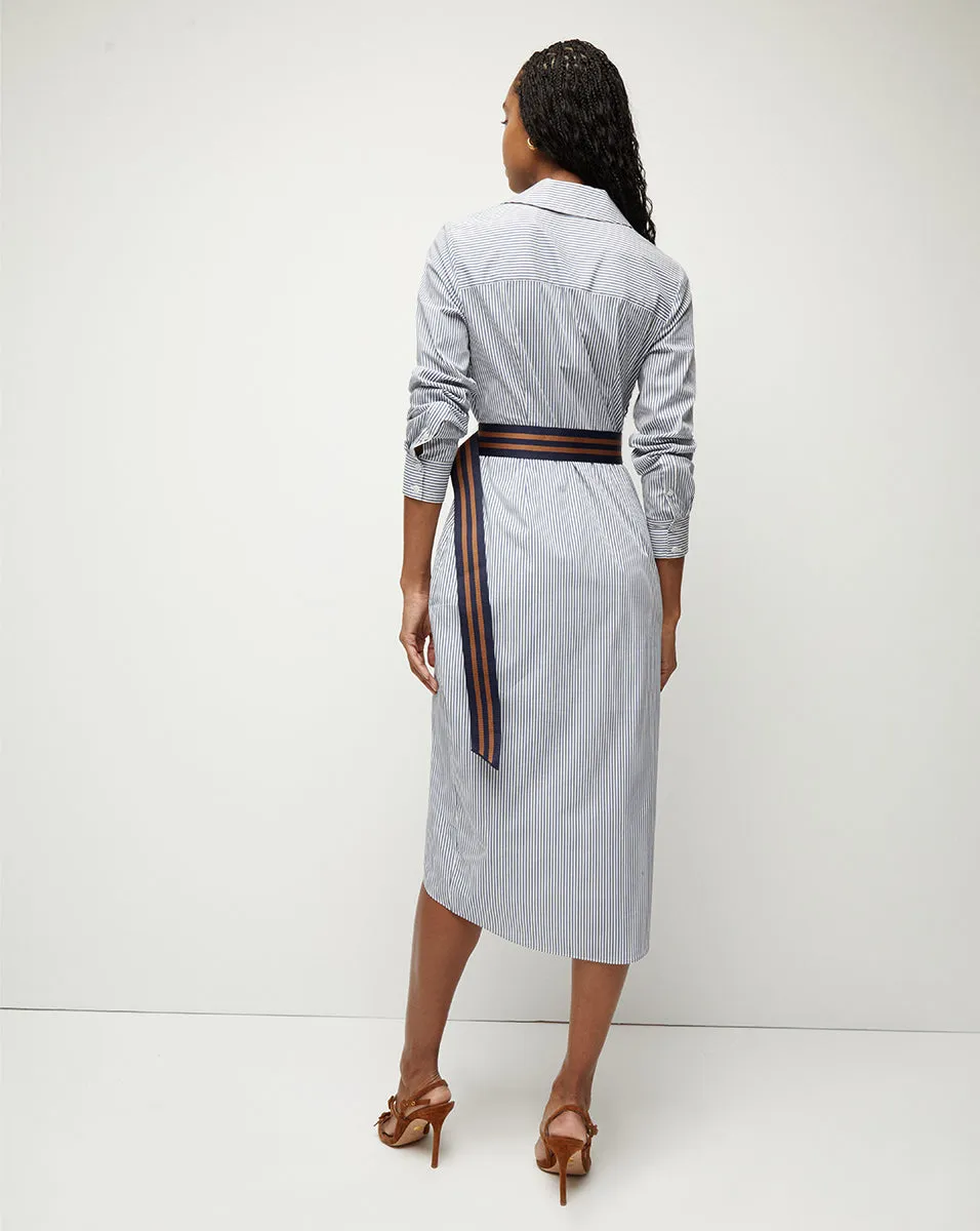 Jacinda Striped Poplin Dress