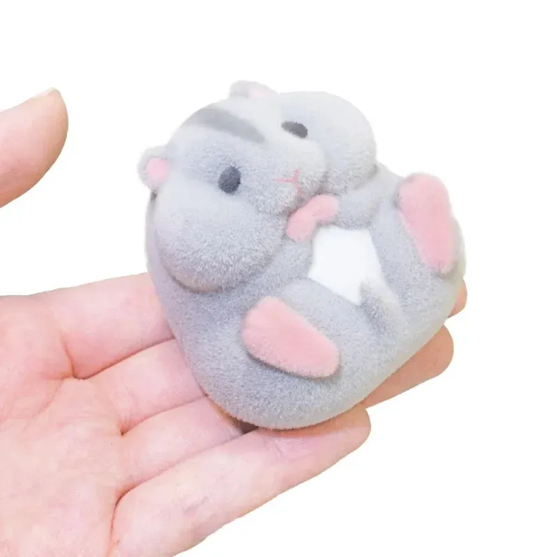 Kawaii Fatty Milky Soft Hamster Gashapon Capsule Toy – Cute Plush Squeeze Doll | Anti-Stress Relief