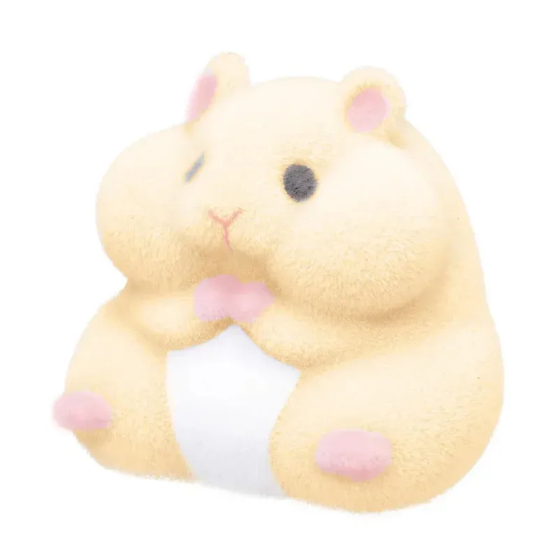 Kawaii Fatty Milky Soft Hamster Gashapon Capsule Toy – Cute Plush Squeeze Doll | Anti-Stress Relief