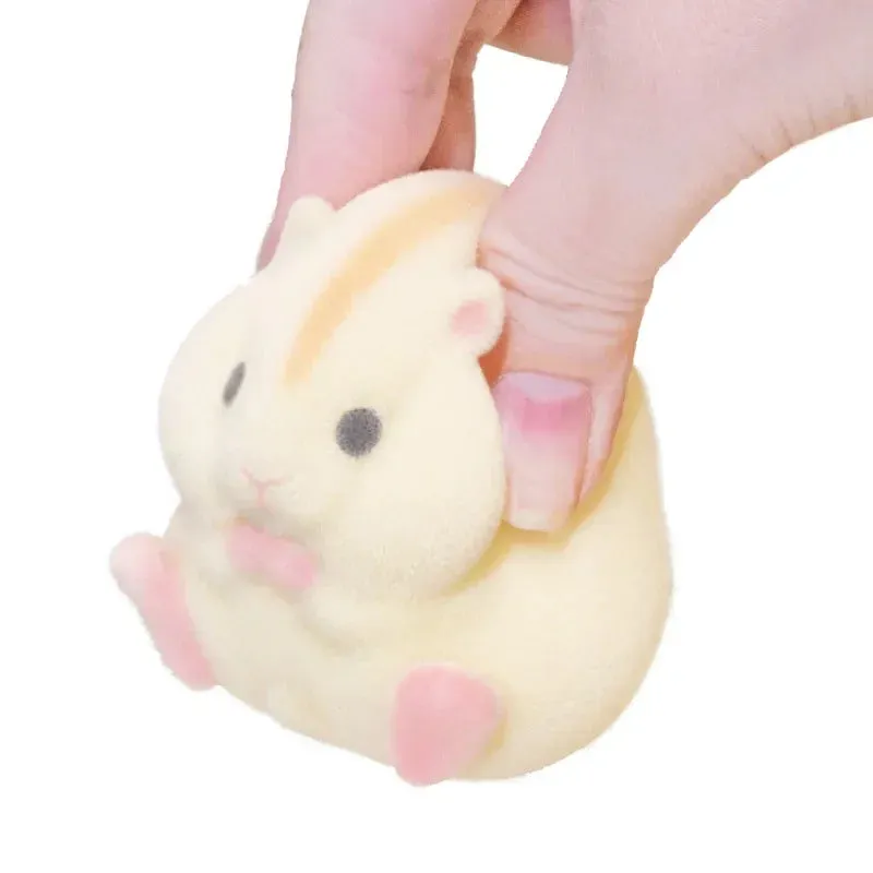 Kawaii Fatty Milky Soft Hamster Gashapon Capsule Toy – Cute Plush Squeeze Doll | Anti-Stress Relief