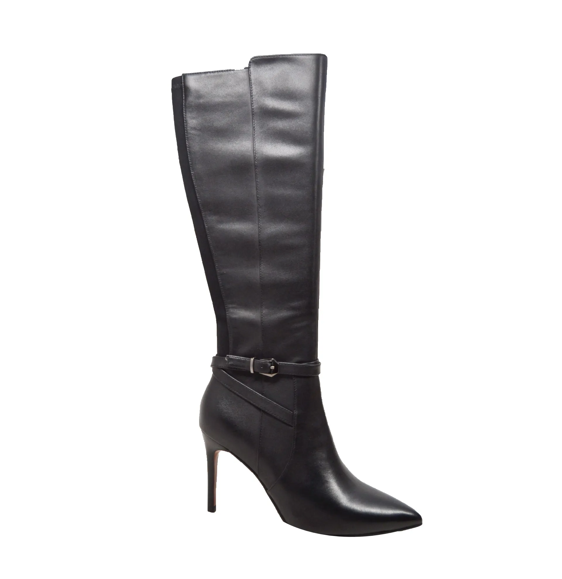 London Sleek Leather Dress Boots for Slim Calves