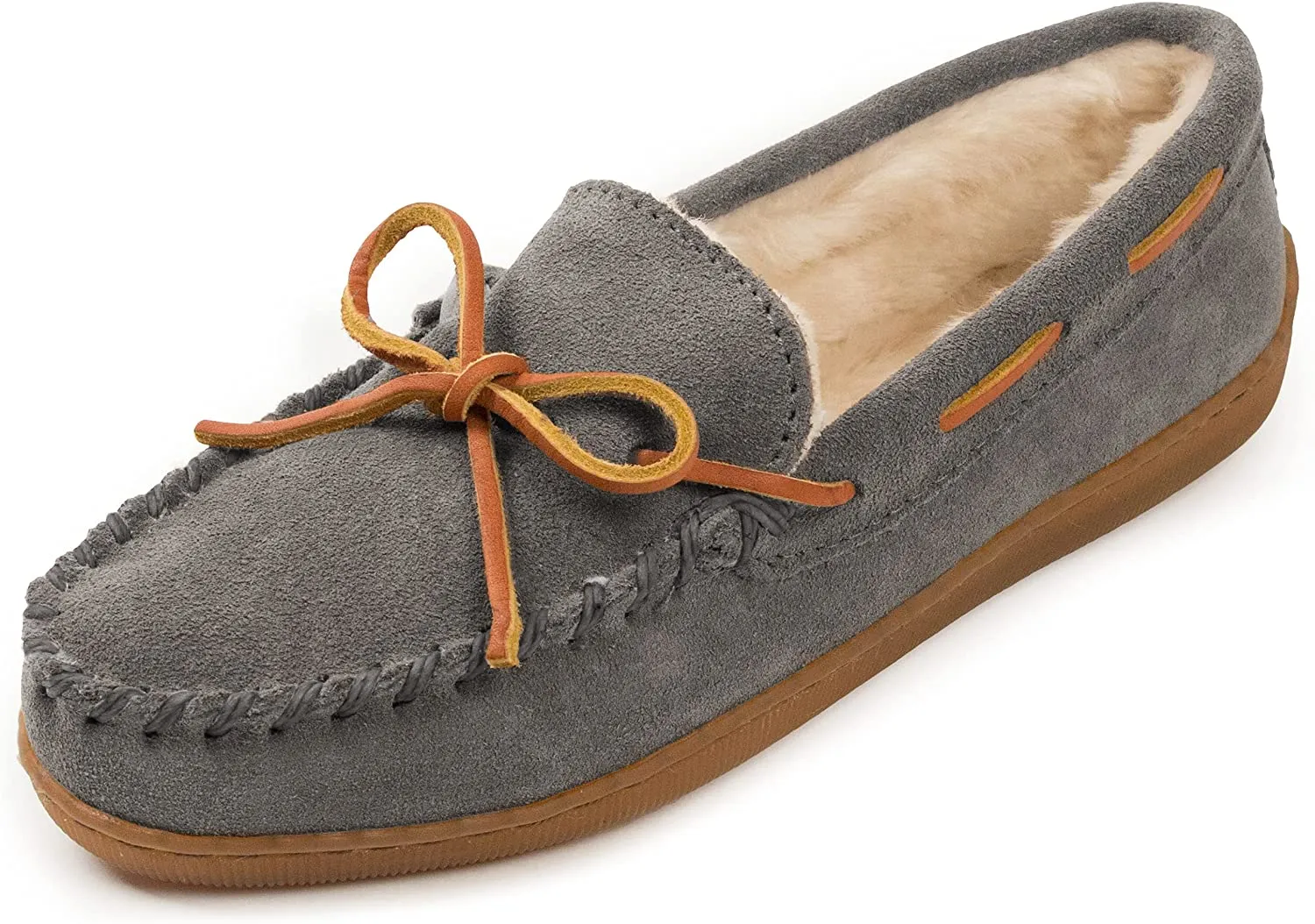 Minnetonka Women's Pile Lined Hardsole Moccasin