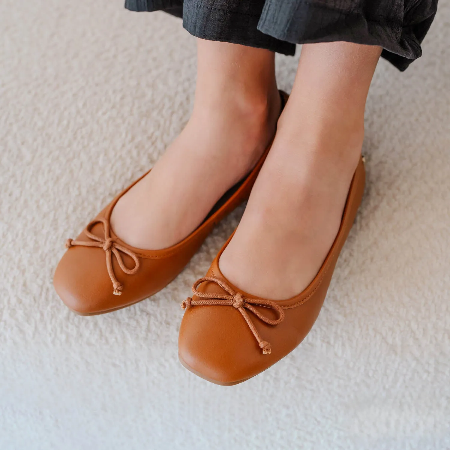 Miss Sadie Ballet Flat in Tan - Kids