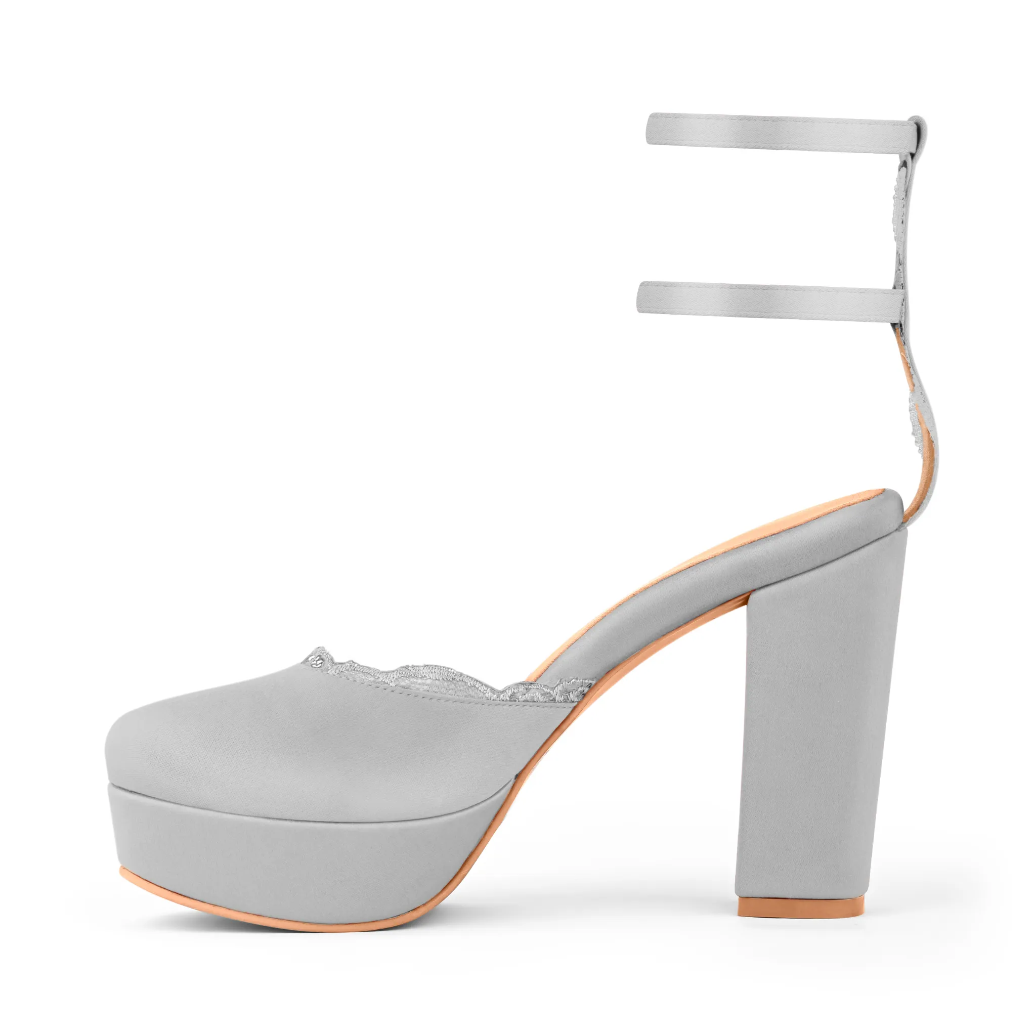 MISTICA SILVER PLATFORM HEELS