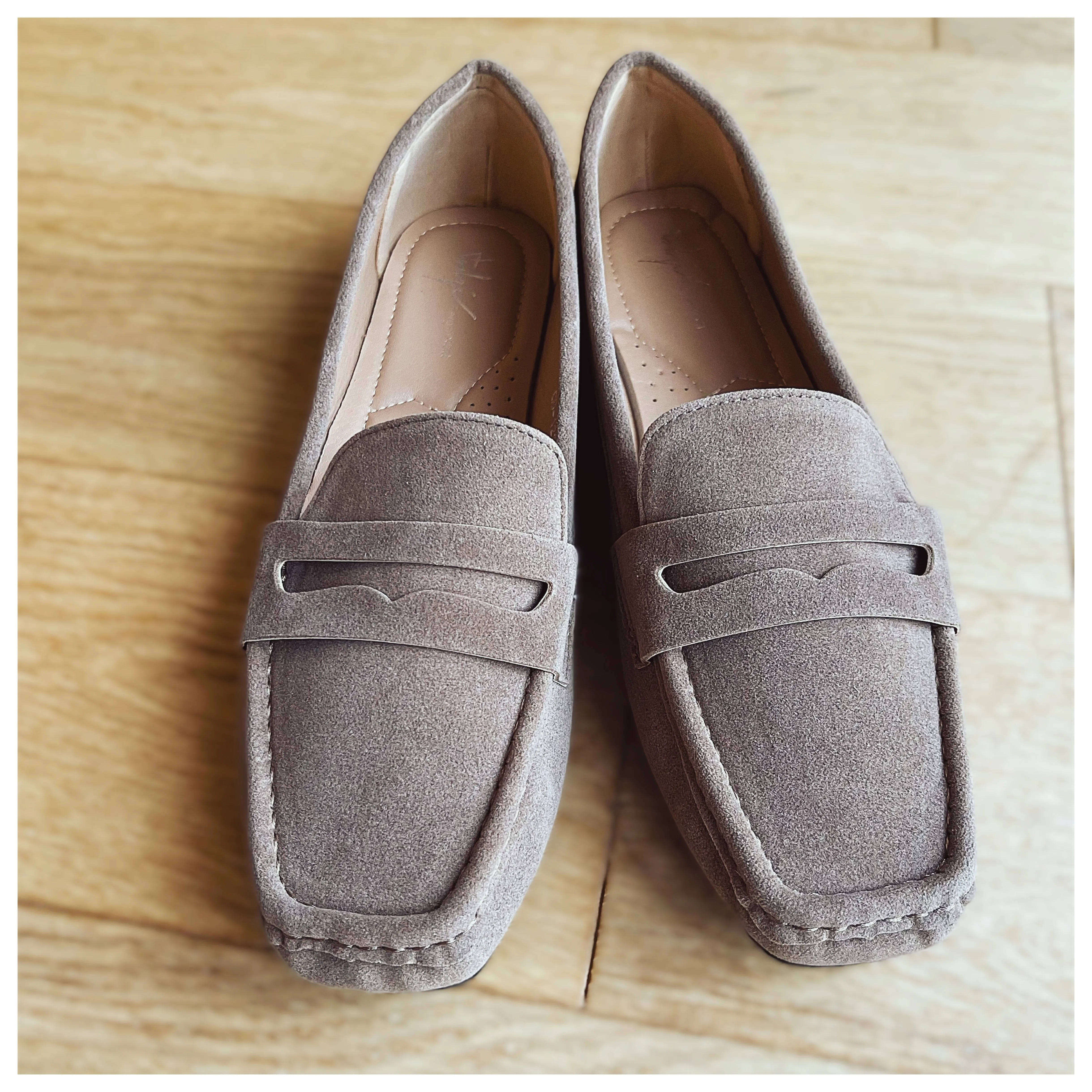 Mocha Faux Suede Loafers