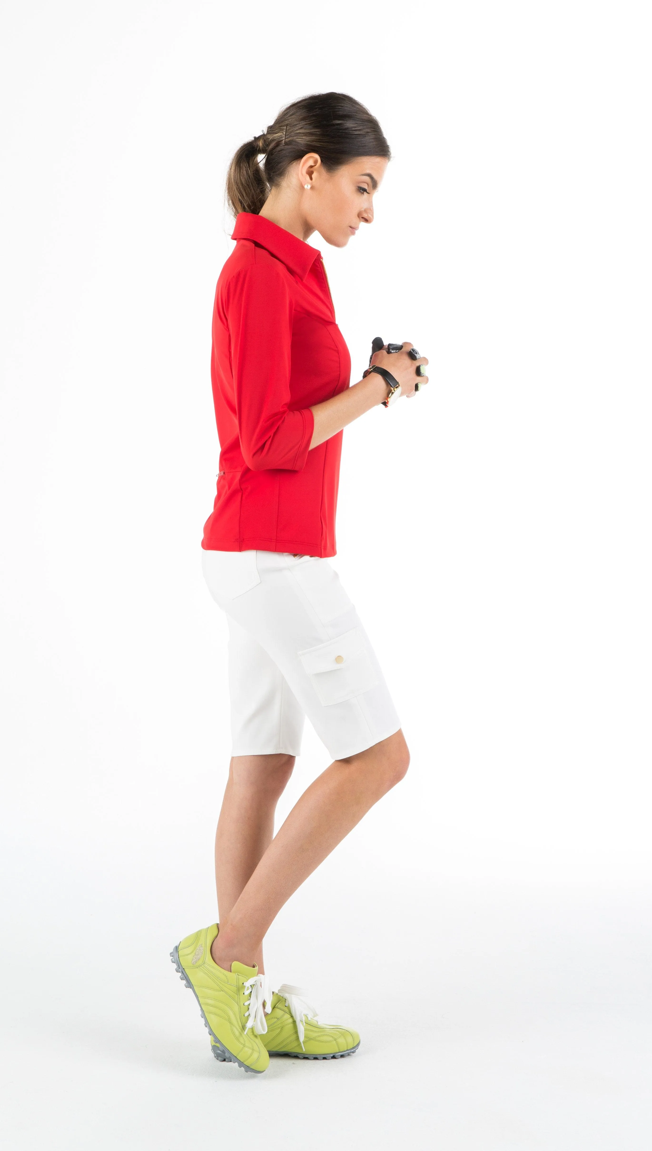 Monarch Beach Bermuda Shorts - Red, White, Black or Beige