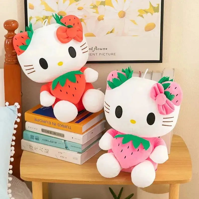 New Sanrio Kawaii Hello Kitty Plush Toys Pillow Doll Stuffed Animal Children Plushies Home Decoration Peluche Girl Birthday Gift