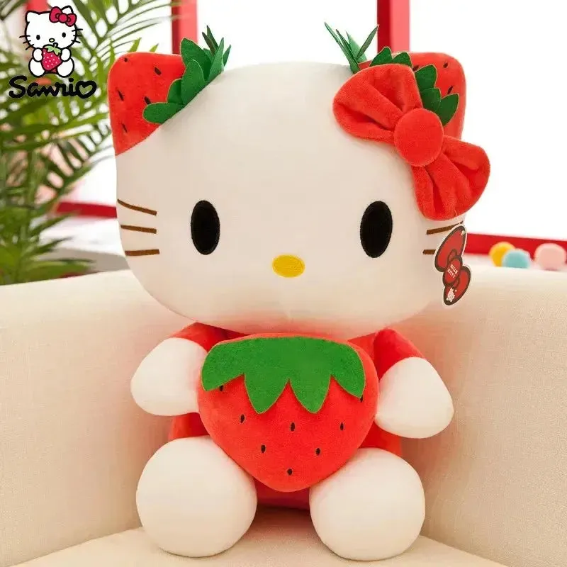 New Sanrio Kawaii Hello Kitty Plush Toys Pillow Doll Stuffed Animal Children Plushies Home Decoration Peluche Girl Birthday Gift