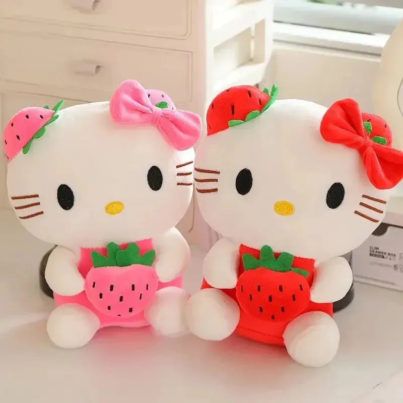 New Sanrio Kawaii Hello Kitty Plush Toys Pillow Doll Stuffed Animal Children Plushies Home Decoration Peluche Girl Birthday Gift