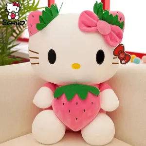 New Sanrio Kawaii Hello Kitty Plush Toys Pillow Doll Stuffed Animal Children Plushies Home Decoration Peluche Girl Birthday Gift