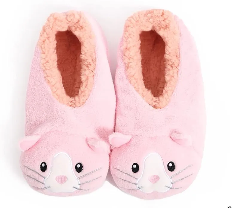 Pink Cat Lady SnuggUps Slippers