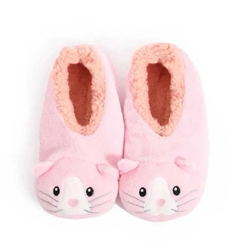 Pink Cat Lady SnuggUps Slippers