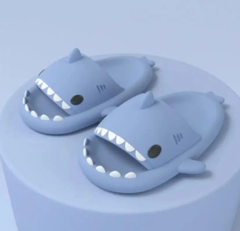 Playful Shark-Themed Slippers for Fun Comfort