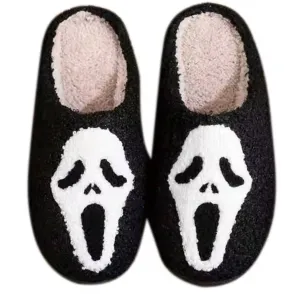 Plush Skull/Ghost Slippers - Halloween