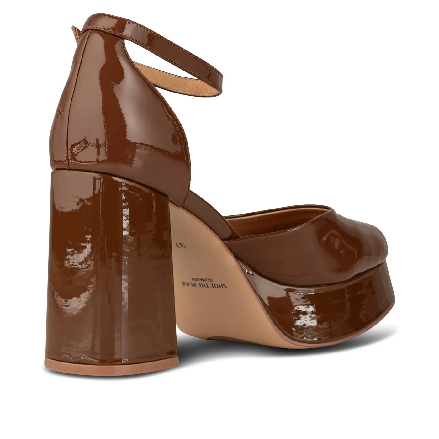 Priscilla Plateau Heel Leather - Brown