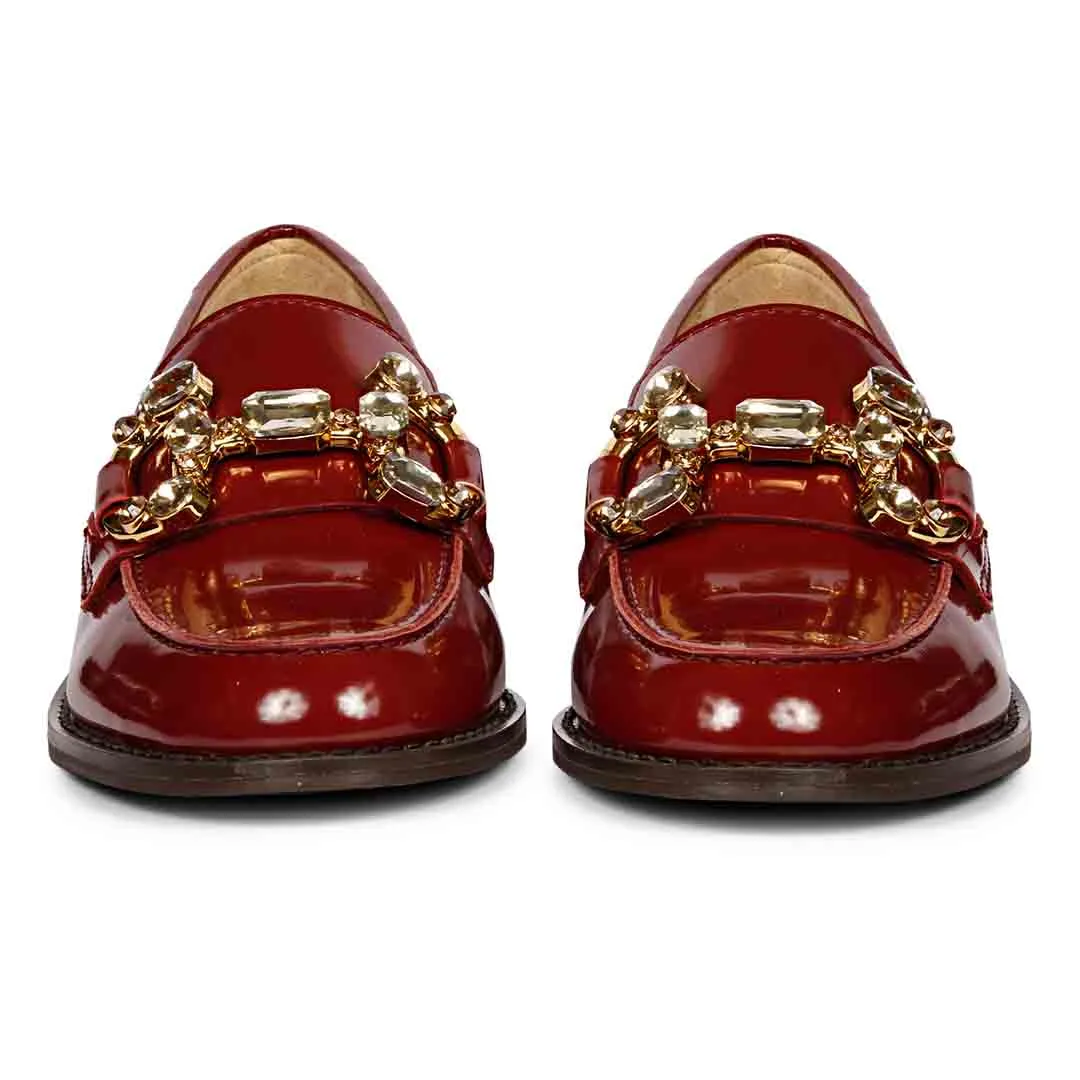 Saint Livia Cherry Handcrafted Moccasin