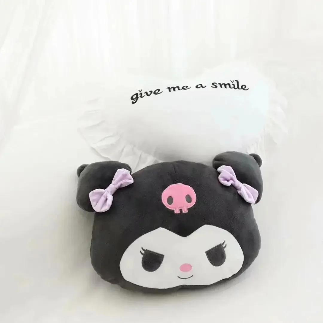 Sanrio Hello Kitty & Kuromi Plush Car Neck Pillow & Seat Belt Cover – Kawaii Anime Plushie Dol