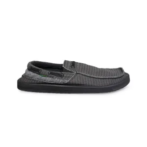 SANUK Skipjack Hookie Washed Black Stripe - Men's