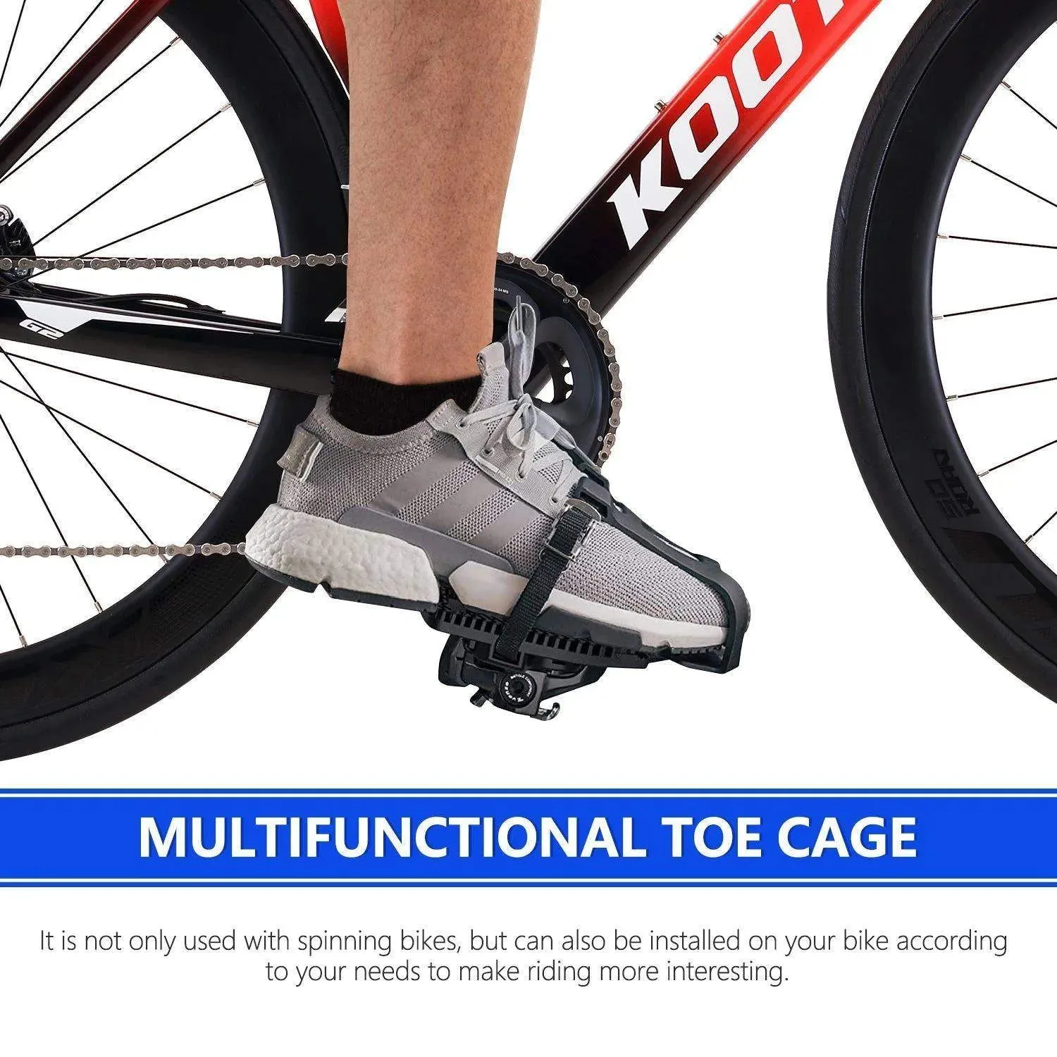 Spin Bike Pedal Compatible with Look Delta Clips - Ride with Sneakers