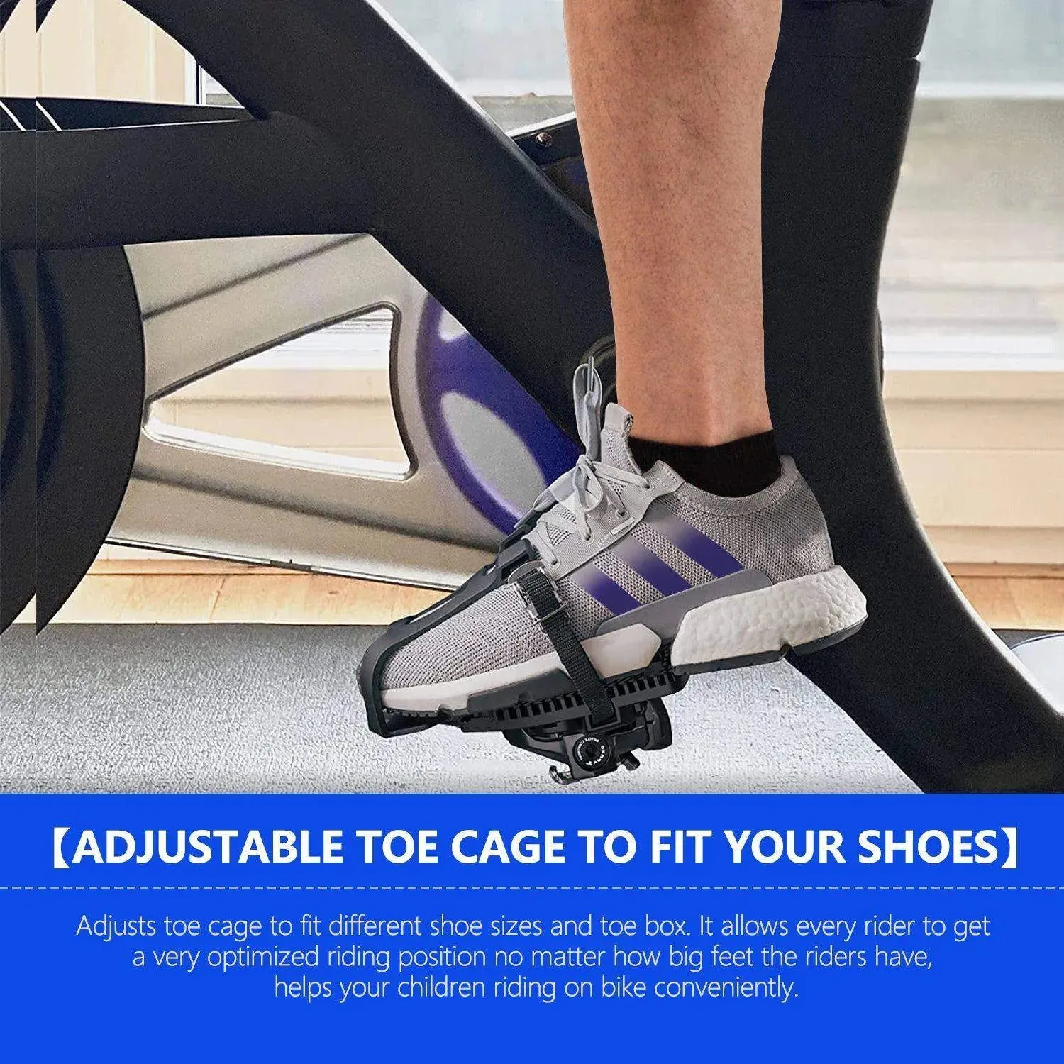 Spin Bike Pedal Compatible with Look Delta Clips - Ride with Sneakers