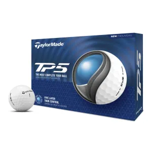 TaylorMade 2024 TP5 White Golf Balls (1 Dozen)