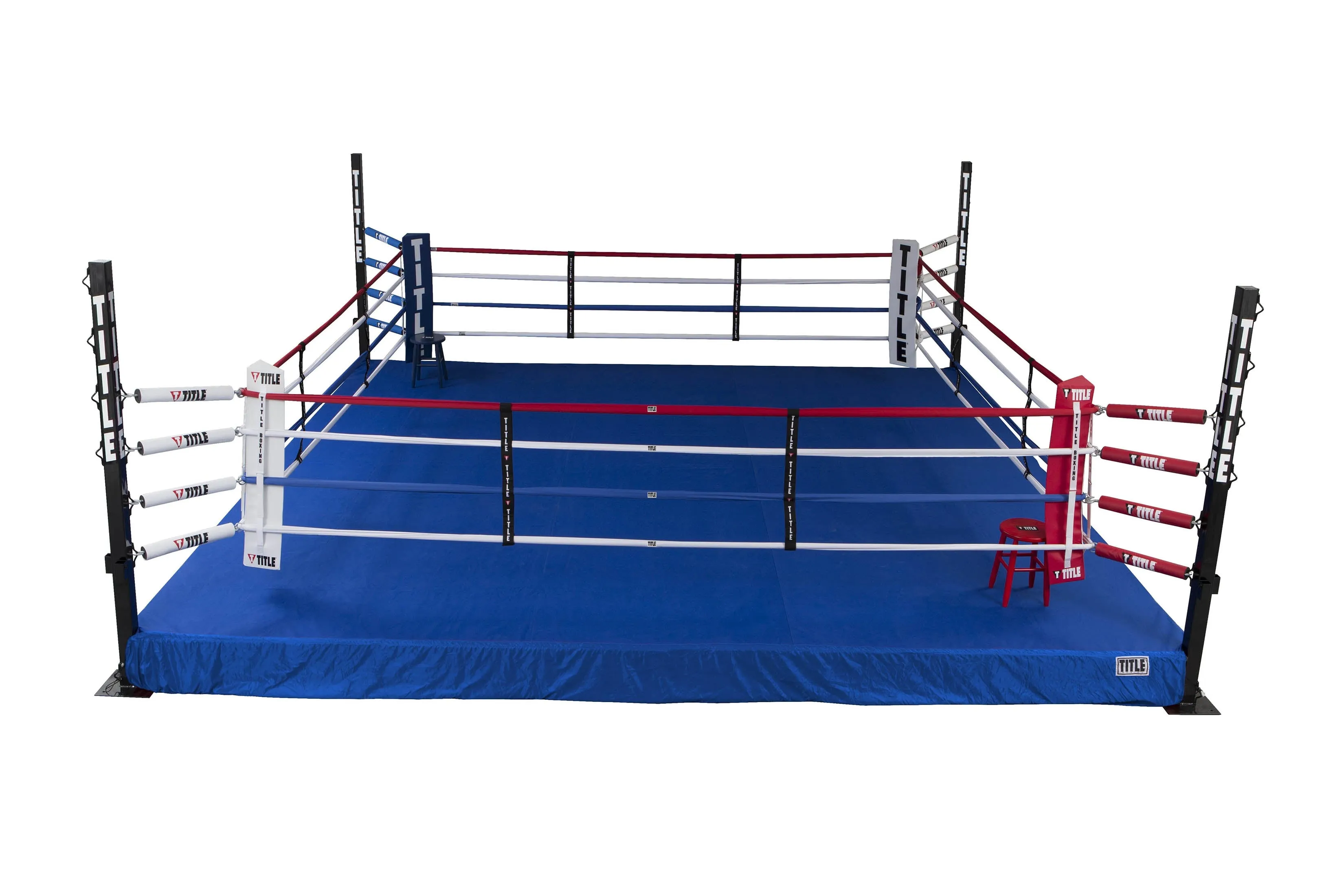 TITLE Boxing Dual Level Drop-N-Lock Competition Ring