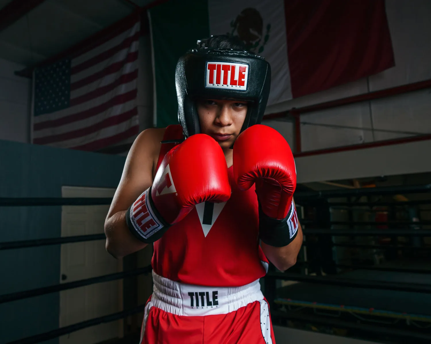 TITLE Classic USA Boxing Competition Headgear – With Cheeks