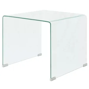 vidaXL Coffee Table Tempered Glass 49.5x50x45 cm Clear