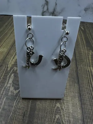 Western Boots and Horseshoe Earring