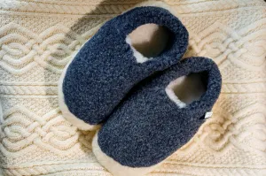 Wool slippers Navy